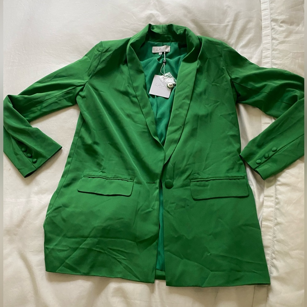 NWOT Green Blazer L’Academie
